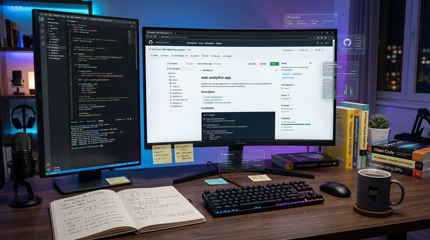 Material sobre GitHub em 2026 para iniciantes - Projeto7